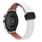 22mm Slim Magnetic Buckle Microfiber Leather Watch Band For Huawei Watch 3 Pro(Apricot) - 1