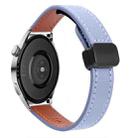 22mm Slim Magnetic Buckle Microfiber Leather Watch Band For Huawei Watch 3 Pro(Lavender) - 1
