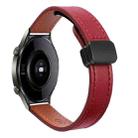 22mm Slim Magnetic Buckle Microfiber Leather Watch Band For Huawei Watch GT2 Pro(Wine Red) - 1