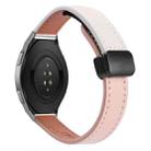 22mm Slim Magnetic Buckle Microfiber Leather Watch Band For Huawei Watch GT 2e(Pink+Apricot) - 1