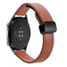 22mm Slim Magnetic Buckle Microfiber Leather Watch Band For Huawei Watch GT(Caramel Macchiato) - 1