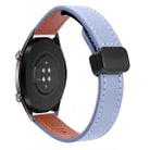 22mm Slim Magnetic Buckle Microfiber Leather Watch Band For Huawei Watch GT(Lavender) - 1