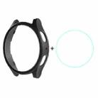 For Samsung Galaxy Watch7 44mm ENKAY Hat-Prince Electroplated Hard PC Case + 0.2mm 9H Glass Screen Protector(Black) - 1