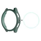 For Samsung Galaxy Watch7 44mm ENKAY Hat-Prince Electroplated Hard PC Case + 0.2mm 9H Glass Screen Protector(Dark Green) - 1