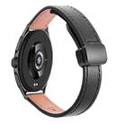 For Xiaomi Watch 2 22mm Slim Magnetic Buckle Microfiber Leather Watch Band(Black) - 1