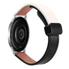 For Xiaomi Watch S3 22mm Slim Magnetic Buckle Microfiber Leather Watch Band(Black+Apricot) - 1