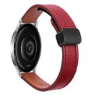 For Xiaomi Watch S3 22mm Slim Magnetic Buckle Microfiber Leather Watch Band(Wine Red) - 1