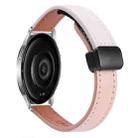 For Xiaomi Watch S3 22mm Slim Magnetic Buckle Microfiber Leather Watch Band(Pink+Apricot) - 1