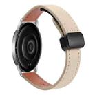 For Xiaomi Watch S3 22mm Slim Magnetic Buckle Microfiber Leather Watch Band(Cream Apricot) - 1