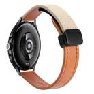 For Xiaomi Watch 2 Pro 22mm Slim Magnetic Buckle Microfiber Leather Watch Band(Aimaorange+Cream Apricot) - 1