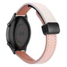 For Xiaomi Watch S2 22mm Slim Magnetic Buckle Microfiber Leather Watch Band(Pink+Apricot) - 1