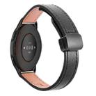 For Xiaomi Watch Color 2 22mm Slim Magnetic Buckle Microfiber Leather Watch Band(Black) - 1