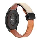 For Xiaomi Watch Sport 22mm Slim Magnetic Buckle Microfiber Leather Watch Band(Aimaorange+Cream Apricot) - 1