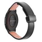 For Xiaomi Watch Sport 22mm Slim Magnetic Buckle Microfiber Leather Watch Band(Black) - 1