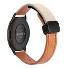 For Xiaomi Watch Color 22mm Slim Magnetic Buckle Microfiber Leather Watch Band(Aimaorange+Cream Apricot) - 1