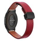 For Xiaomi Watch Color 22mm Slim Magnetic Buckle Microfiber Leather Watch Band(Wine Red) - 1