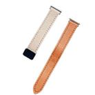 For Amazfit Watch Bip5 Small Waist 22mm Magnetic Microfiber Leather Watch Band(Orange-Cream Apricot) - 2