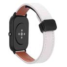 For Amazfit Watch Bip5 Small Waist 22mm Magnetic Microfiber Leather Watch Band(Apricot) - 1