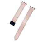 For Amazfit Watch Bip5 Small Waist 22mm Magnetic Microfiber Leather Watch Band(Sakura Pink) - 2