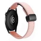 For Amazfit Watch GTR 4 Small Waist 22mm Magnetic Microfiber Leather Watch Band(Sakura Pink) - 1