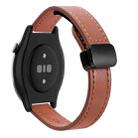 For Amazfit Watch GTR 3 Pro Small Waist 22mm Magnetic Microfiber Leather Watch Band(Mocha Brown) - 1