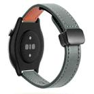For Amazfit Watch GTR 3 Small Waist 22mm Magnetic Microfiber Leather Watch Band(Avocado Green) - 1
