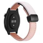 For Amazfit Watch GTR 2e Small Waist 22mm Magnetic Microfiber Leather Watch Band(Pink Apricot) - 1