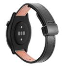 For Amazfit Watch GTR 2e Small Waist 22mm Magnetic Microfiber Leather Watch Band(Black) - 1