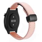 For Amazfit Watch GTR 2e Small Waist 22mm Magnetic Microfiber Leather Watch Band(Sakura Pink) - 1