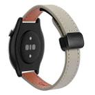 For Amazfit Watch GTR 2 Small Waist 22mm Magnetic Microfiber Leather Watch Band(Calf Elephant Gray) - 1