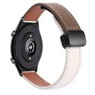 For Honor Watch GS 4 22mm Slim Magnetic Buckle Microfiber Leather Watch Band(Apricot+Caramel Macchiato) - 1