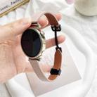 For Honor Watch GS 3i 22mm Slim Magnetic Buckle Microfiber Leather Watch Band(Apricot+Avocado Green) - 3