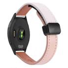 For Honor Watch GS 3 22mm Slim Magnetic Buckle Microfiber Leather Watch Band(Pink+Apricot) - 1