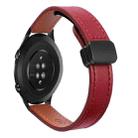 For Honor Watch Dream 22mm Slim Magnetic Buckle Microfiber Leather Watch Band(Wine Red) - 1