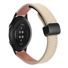 For Honor Watch Dream 22mm Slim Magnetic Buckle Microfiber Leather Watch Band(Cream Apricot) - 1