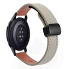 For Honor Watch GS Pro 22mm Slim Magnetic Buckle Microfiber Leather Watch Band(Calf Elephant Gray) - 1
