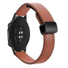 For Honor Magic Watch 2 46mm  22mm Slim Magnetic Buckle Microfiber Leather Watch Band(Caramel Macchiato) - 1