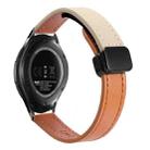 For Samsung Galaxy Gear S3 Frontier 22mm Slim Magnetic Buckle Microfiber Leather Watch Band(Orange+Creamy Apricot) - 1