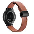 For Samsung Galaxy Gear S3 Frontier 22mm Slim Magnetic Buckle Microfiber Leather Watch Band(Mocha Brown) - 1