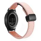 For Samsung Galaxy Gear S3 Frontier 22mm Slim Magnetic Buckle Microfiber Leather Watch Band(Sakura Pink) - 1
