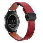 For Samsung Galaxy Gear S3 Classic 22mm Slim Magnetic Buckle Microfiber Leather Watch Band(Wine Red) - 1