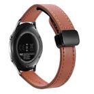 For Samsung Galaxy Gear S3 Classic 22mm Slim Magnetic Buckle Microfiber Leather Watch Band(Mocha Brown) - 1