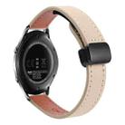 For Samsung Galaxy Gear S3 Classic 22mm Slim Magnetic Buckle Microfiber Leather Watch Band(Cream Apricot) - 1