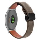 For Garmin Forerunner 255 Music 22mm Slim Magnetic Buckle Microfiber Leather Watch Band(Caramel Macchiato) - 1