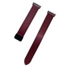 For Garmin Forerunner 255 Music 22mm Slim Magnetic Buckle Microfiber Leather Watch Band(Wine Red) - 2