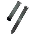 For Garmin Forerunner 255 Music 22mm Slim Magnetic Buckle Microfiber Leather Watch Band(Avocado Green) - 2