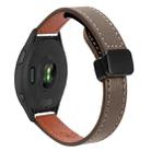 For Garmin Forerunner 265 Music 22mm Slim Magnetic Buckle Microfiber Leather Watch Band(Caramel Macchiato) - 1