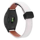For Garmin Forerunner 265 Music 22mm Slim Magnetic Buckle Microfiber Leather Watch Band(Apricot) - 1