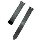 For Garmin Forerunner 265 Music 22mm Slim Magnetic Buckle Microfiber Leather Watch Band(Avocado Green) - 2