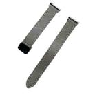 For Garmin Forerunner 265 Music 22mm Slim Magnetic Buckle Microfiber Leather Watch Band(Calf Elephant Gray) - 2